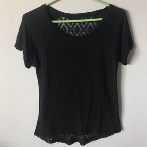 Black top with open laced back